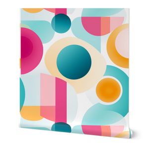 Retro Abstract Circle Shapes Pattern
