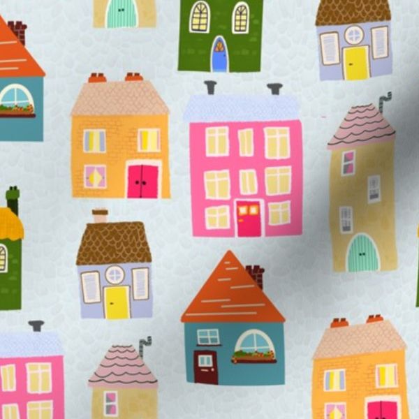 Little Houses-Cobblestones-Blue-Small