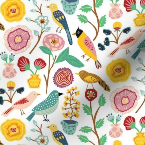 Birds And Flowers