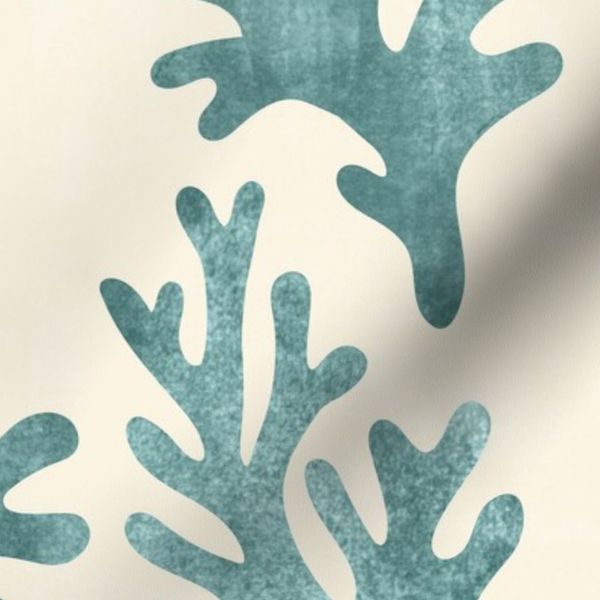 Modern nautical coral cutout -Opal Shadow Ivory -Lg