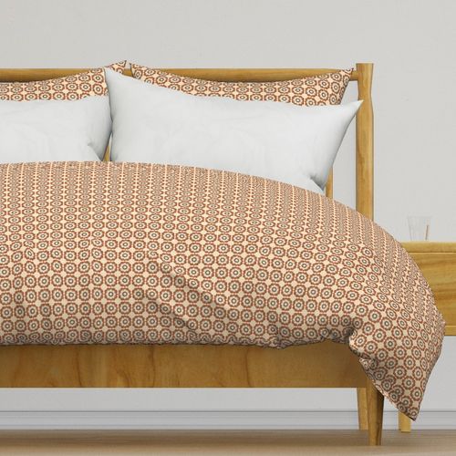 Terracota and Beige Boho Geometric Floral Mid Century Modern