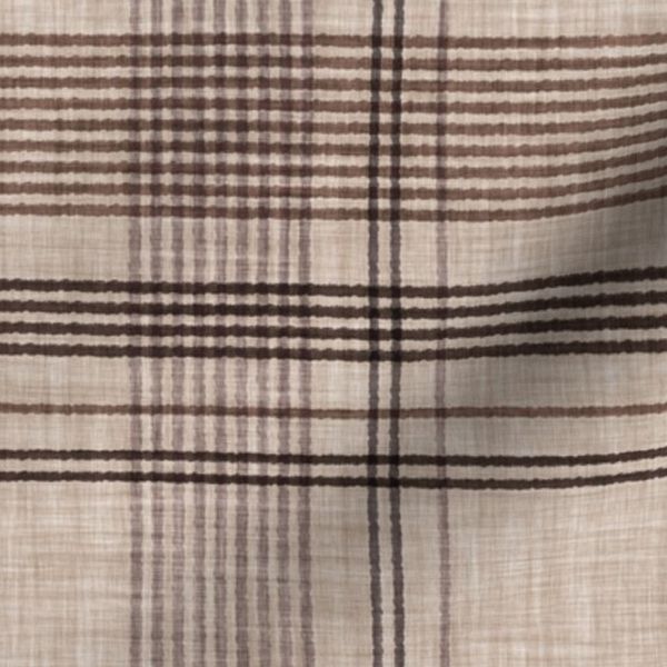 Traditional vintage plaid rustic farmhouse masculine dark brown black moody