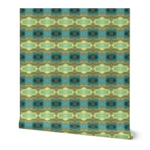 Glimmering Jewel - Abstract Shapes In Glowing Lemon Yellow Teal Taupe
