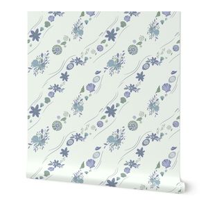 Marine Scatter- Soft Seafoam Greens M Scale
