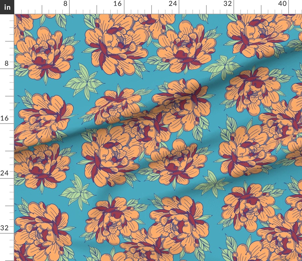 42 x 36 in (107 x 91 cm) Yard with rulers