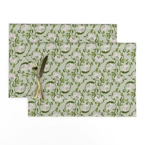 Sm - Infinite Floral Vine - Sage Green Linen