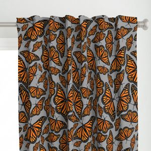Monarch Butterfly Flutter - Pewter Gray (larger scale)