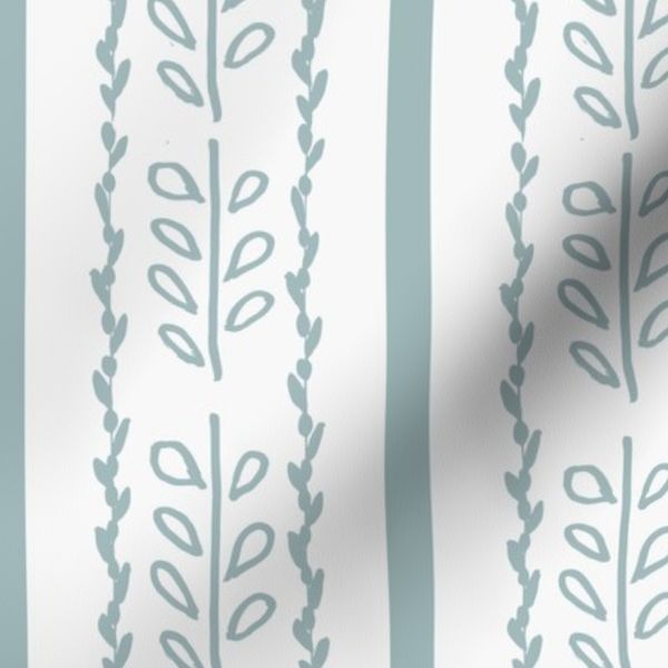 Line of florals/stripes on turquoise color