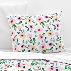 Watercolor Blush Pink Floral Pattern - Medium