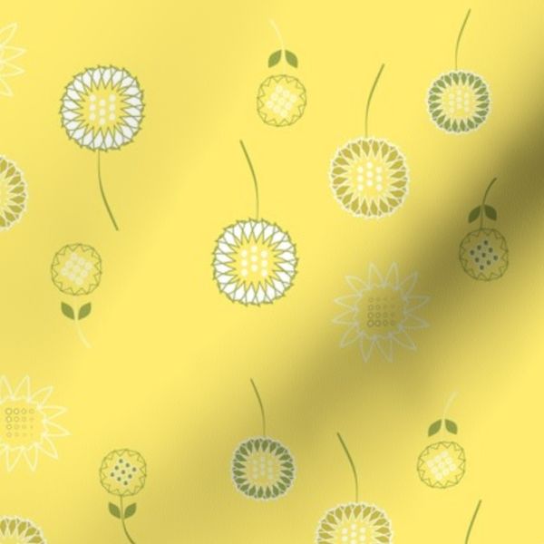 Stylized floral elements/yellow