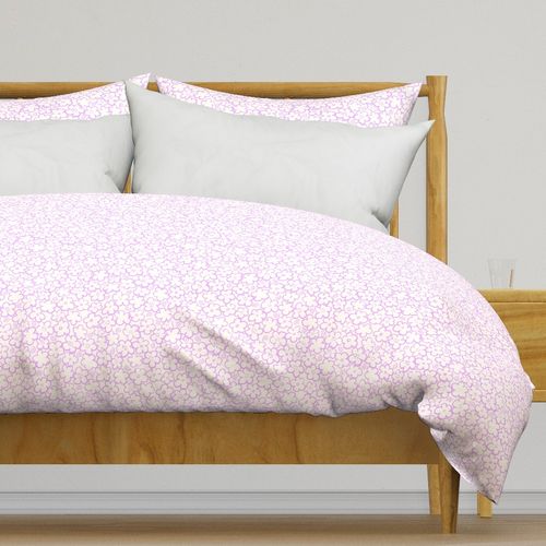 M Hand Drawn Floral Outline Ditsy Botanical Soft Lavender