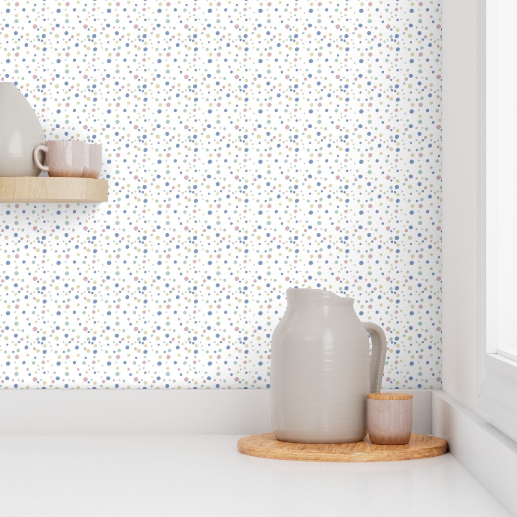 Corner of a kitchen counter with a window and shelf showing Peel and Stick wallpaper on the walls