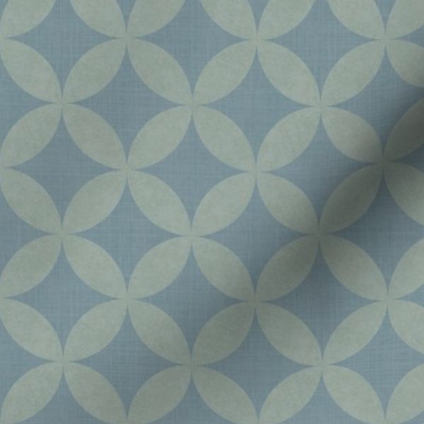 sm/  Mid-Century Modern Retro Circles Petal Tiles Blue And Green
