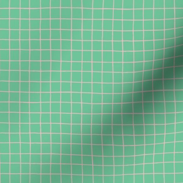 XS AC2628s Back to school Unisex Green Sost Pink Faux Tile Graph squares