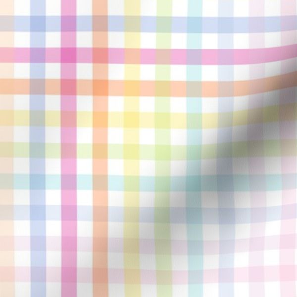 Pastel Rainbow Plaid - Cottagecore Spring Gingham - Small Scale
