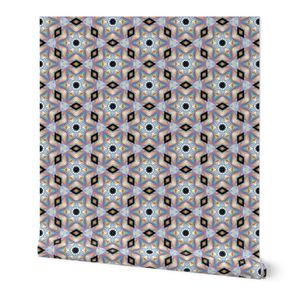 Pastel Rainbow Op Art Kaleidoscope Cream