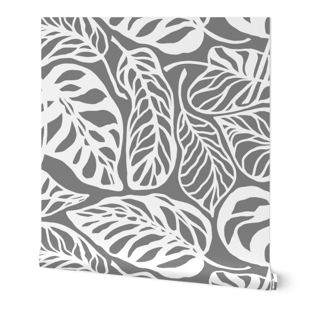 Roll of Peel and Stick wallpaper on white