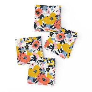 Playful Floral Pattern Colorful Seamless Print for Kids Clothing