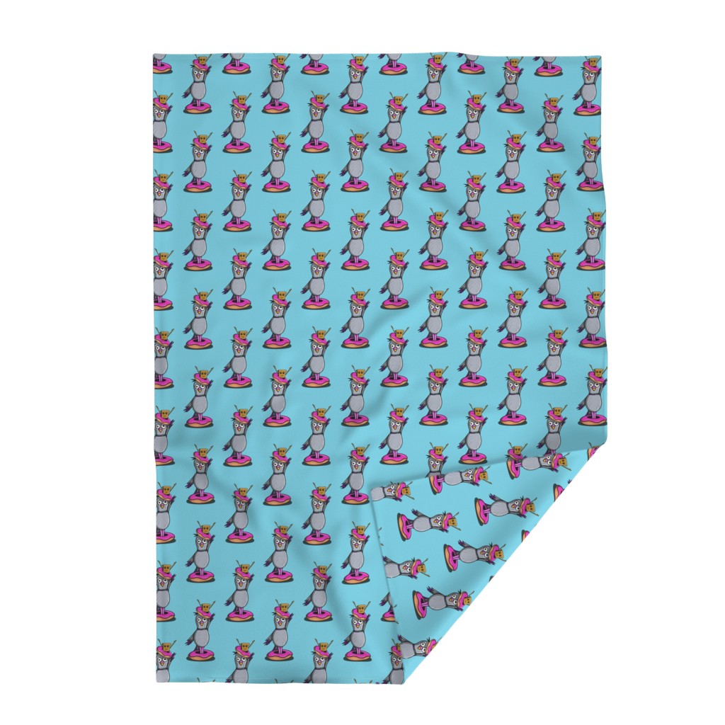 Top down Throw Blanket with the bottom right edge flipped up on a white background