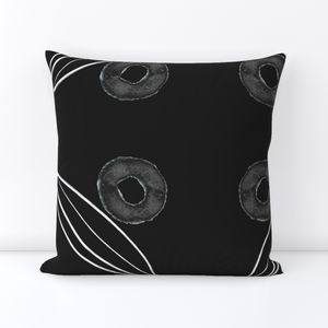 Dark Abstract 2 Black Botanical Seamless Pattern