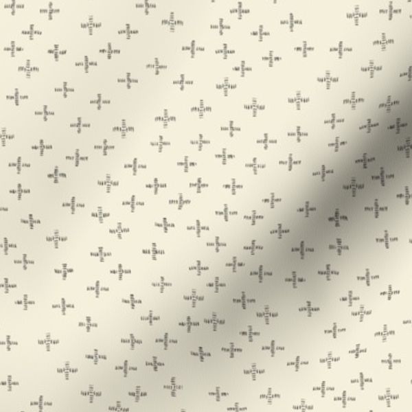 pencil drawn crosses scattered neutral blender in charcoal on cream small