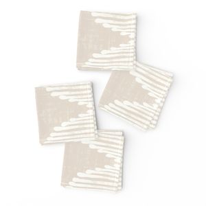 Jumbo Boho Geometric Oval Tan Cream White