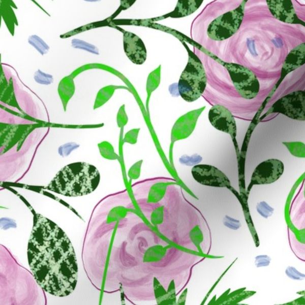 Retro Garden Classic Floral on Crisp White