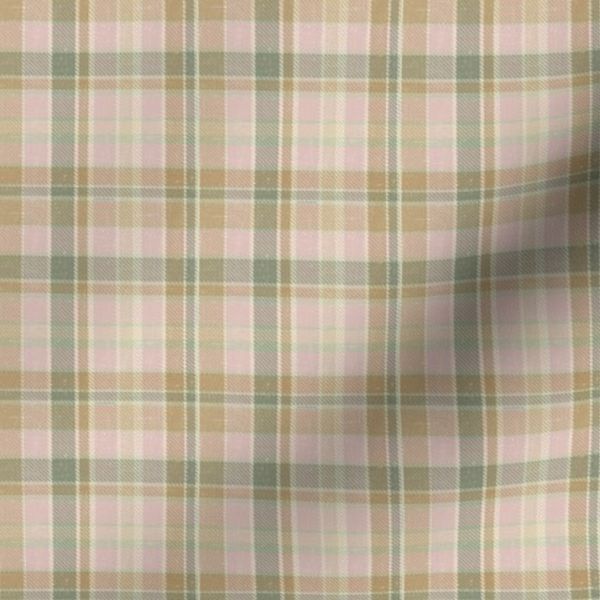 Lake Life Plaid in Blush Pink Khaki Tan and Khaki Olive