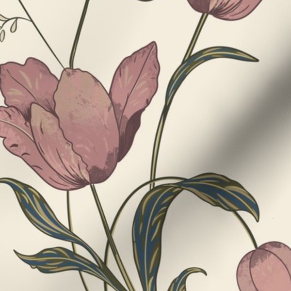 Trailing Blooms - Blush Trellis