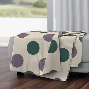 Plum and Pine Solid Dots on Oatmeal