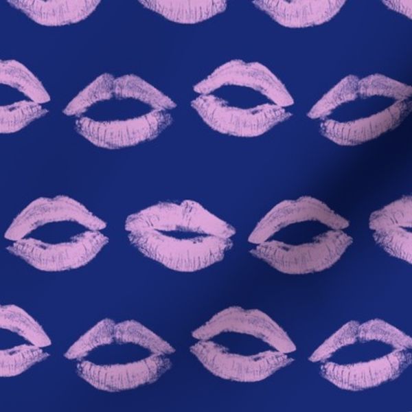 Lip Service - Glam Pop Art in Navy & Pink - small