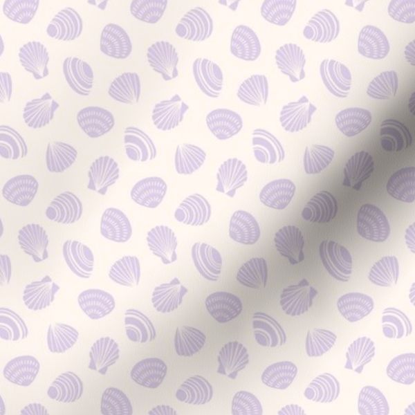 Minimal shells with line details in light purple - small