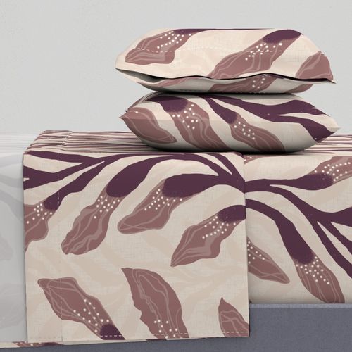 Wavy Organic Stripe Moody Plum Botanical XL Ascendia