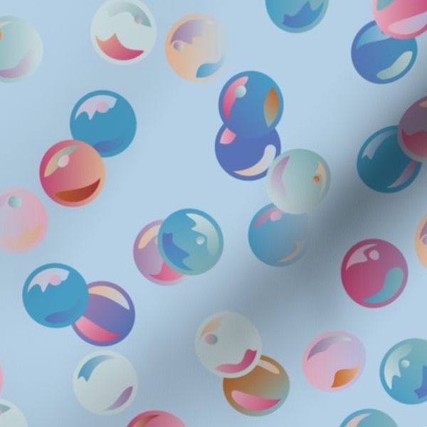 Bubble Pop Tossed Polka Dot - Blue