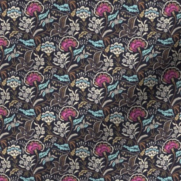 Carnations Chintz Pink Sky Blue Tan Bronze S