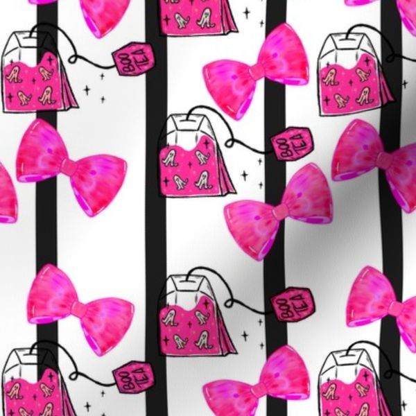 Pink Coquette Bow Ghoul Tea Girly Pattern