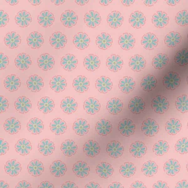 Sunday Blooms - Button Blooms - Retro Daisy - Blush Pink