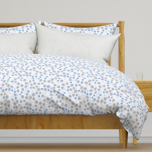 Ditsy Wildflower Vintage Cottagecore in Slate Blue - S