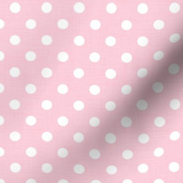 Mini Pink Polka Dot Fabric - Small Scale Pastel Quilting Material