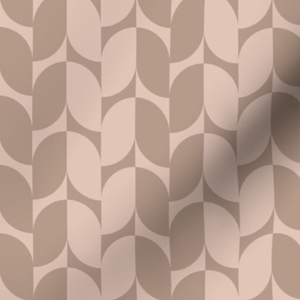 Geo Floral Stripes - Rose Brown Shades
