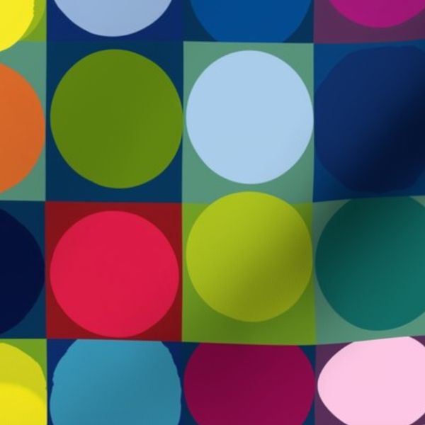 Retro Circle Grid Pop