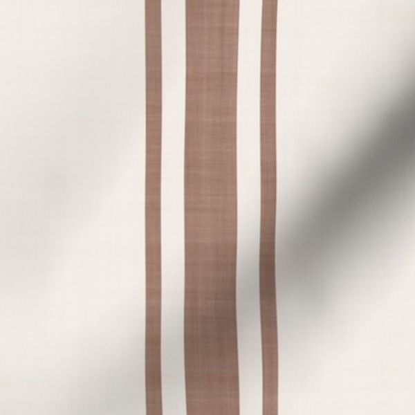 ticking stripe classic vertical textured minimal farmhouse warm mocha brown