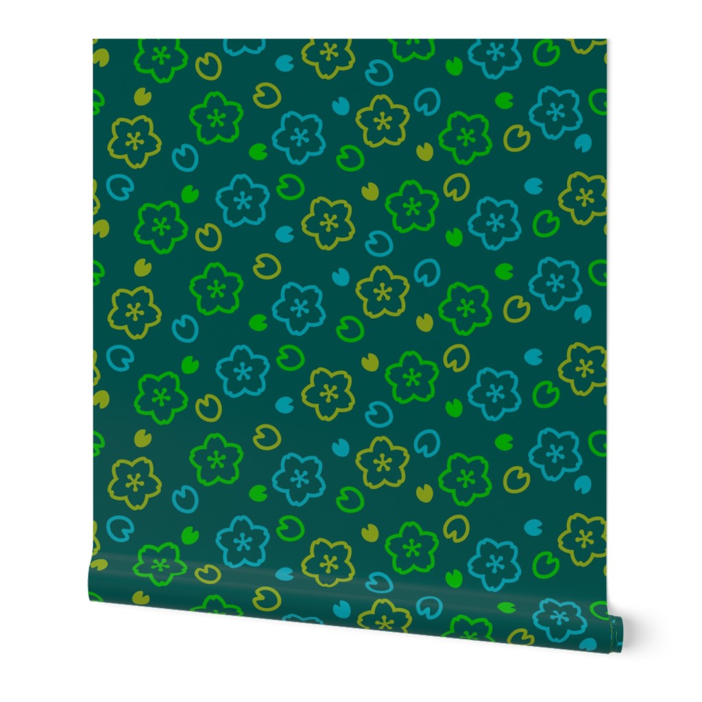 Roll of Peel and Stick wallpaper on white