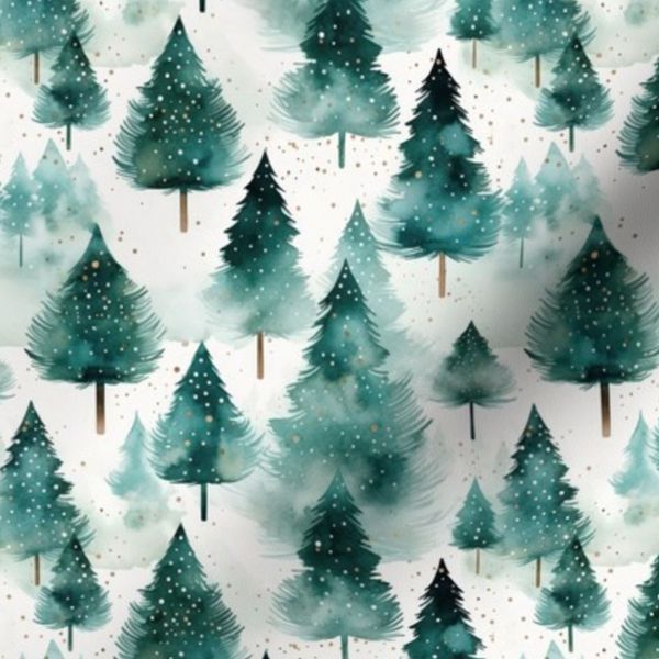 teal Christmas trees