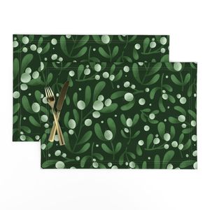 Leaf flower seamless Pattern green dark background