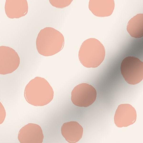 Peach textured dots-abstract dots-boho pattern-medium dot pattern-neutral