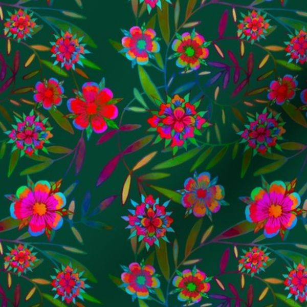 Night Forest Green Double Dope Chintz Small