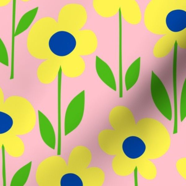 Retro Scandi Graphic Floral - High Contrast Pop