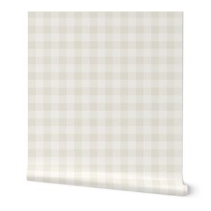 tiny checked - textured gingham plaid in Neutral Ground & Cheviot