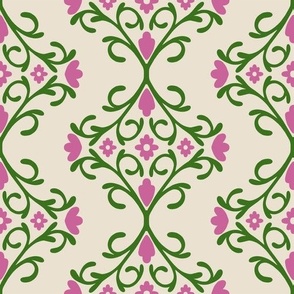 Midsummer Trellis on Cream